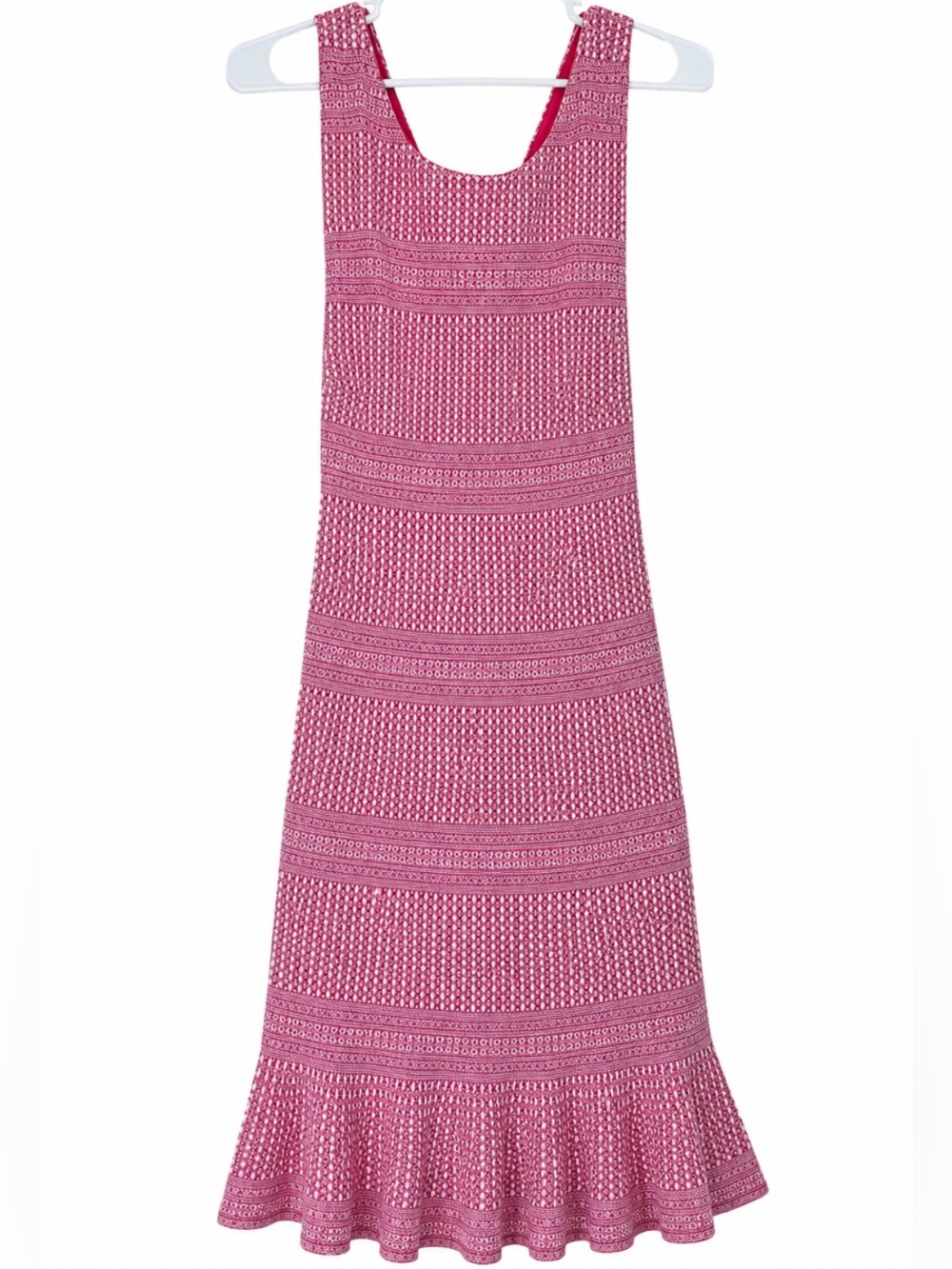 Banana Republic • Pink Textured Sheath • Cross Back • Dress Size 10